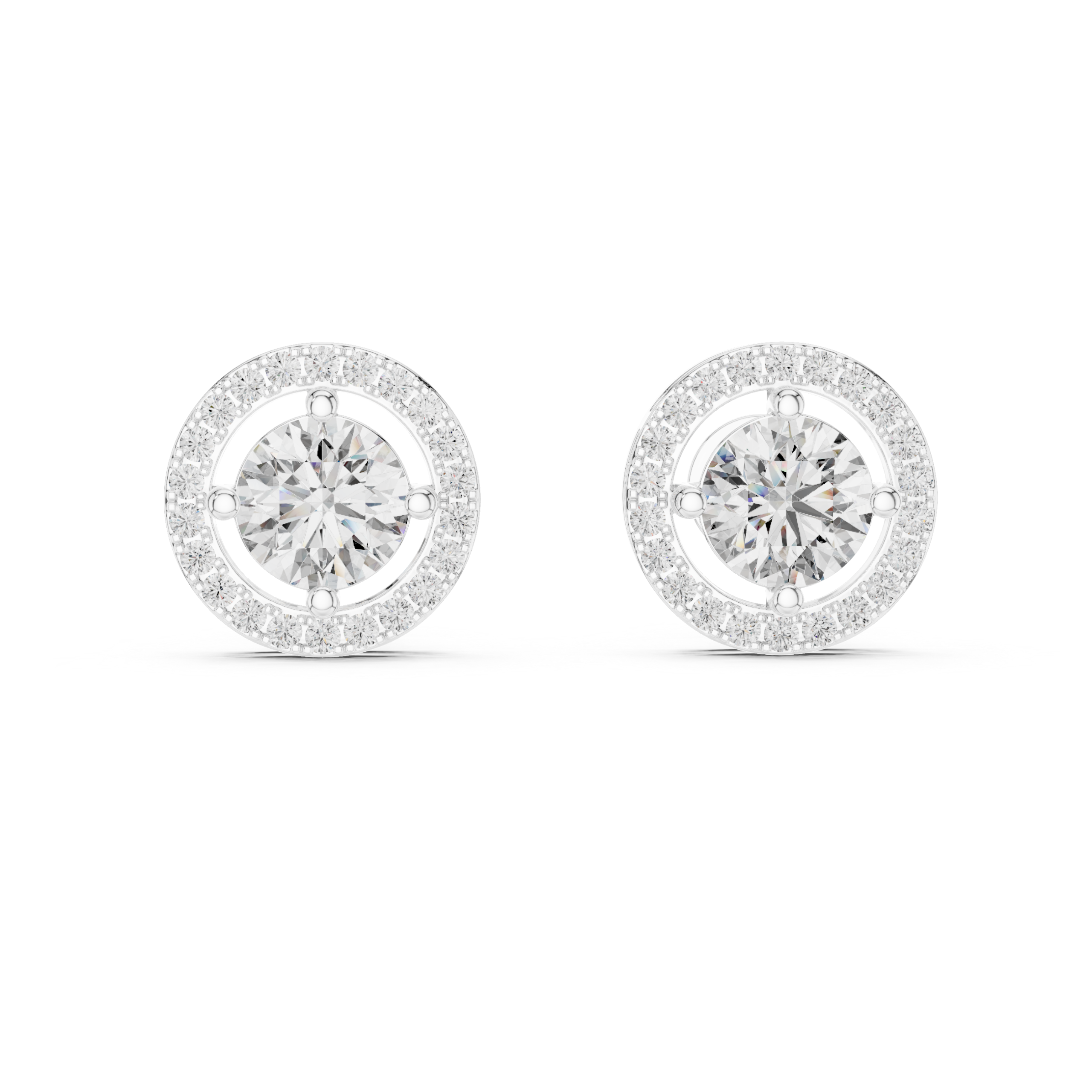 Orvessa Halo Diamond Studs