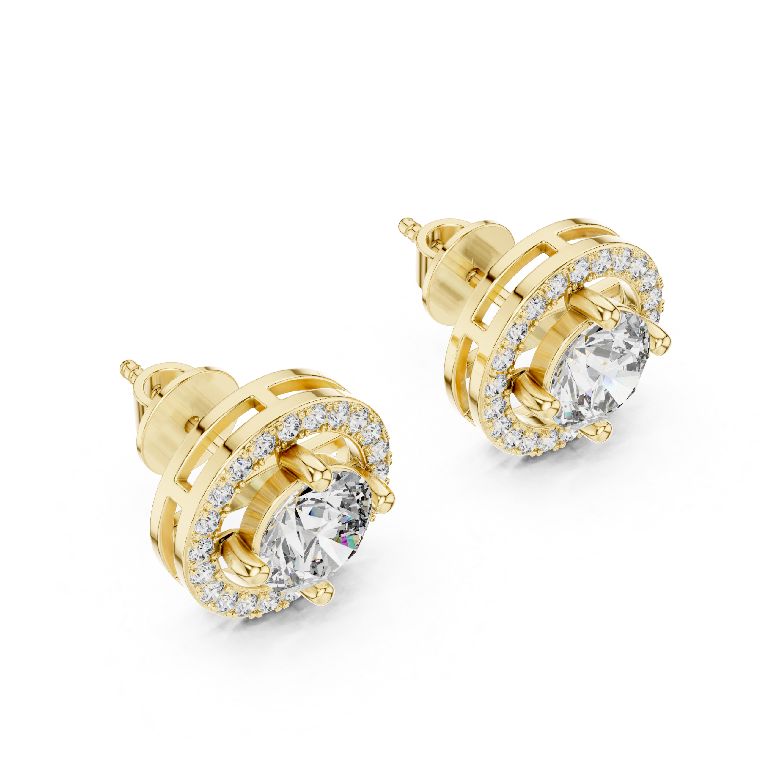 Orvessa Halo Diamond Studs - Image 8