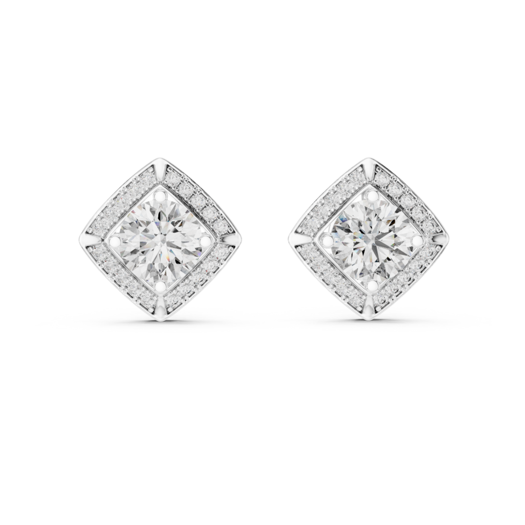 Valenza Frame Diamond Studs