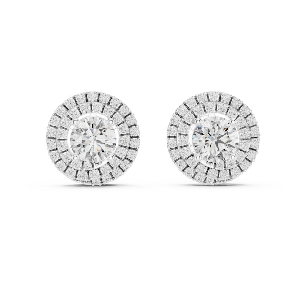 Elaris Grand Halo Diamond Studs