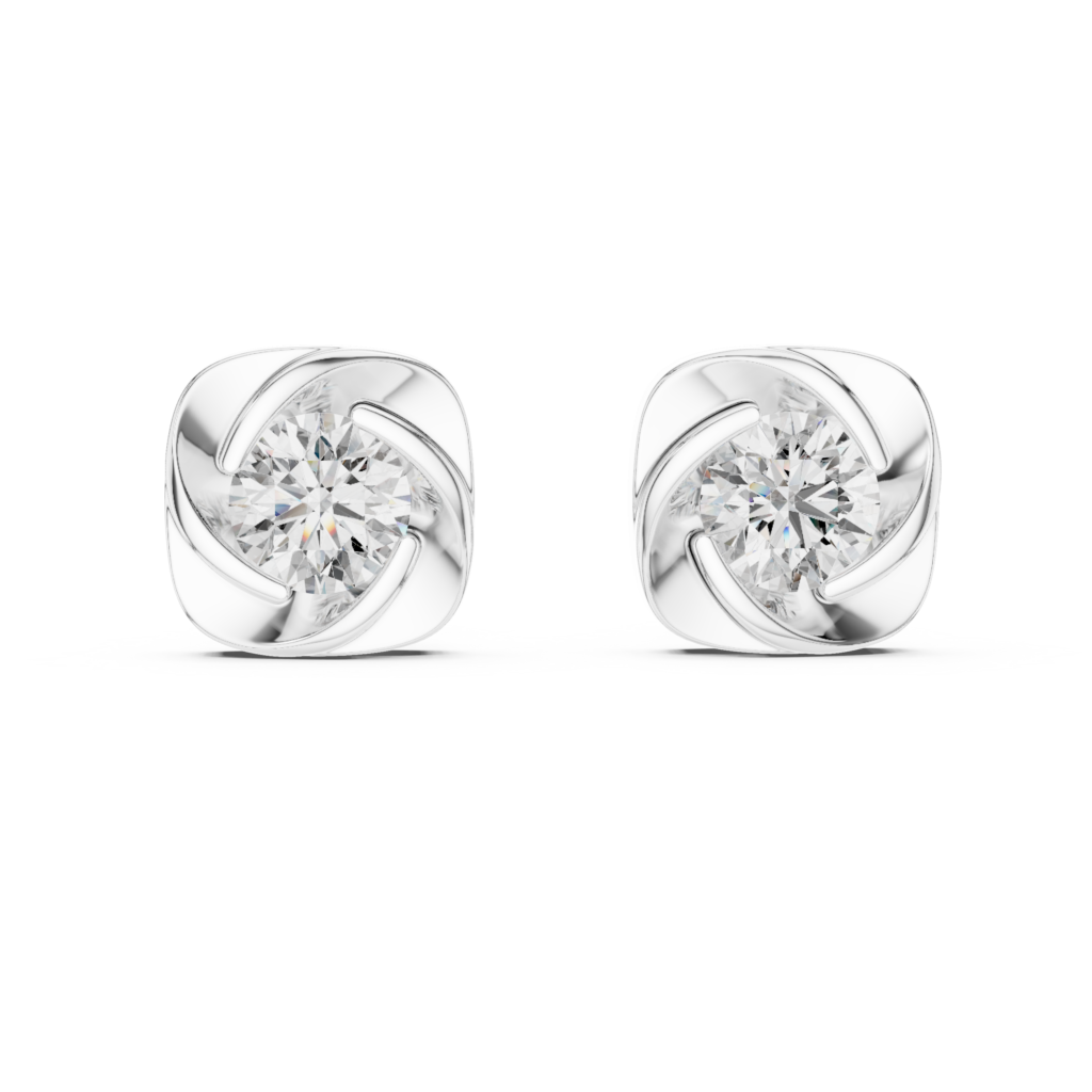 Velmora Spiral Embrace Diamond Studs
