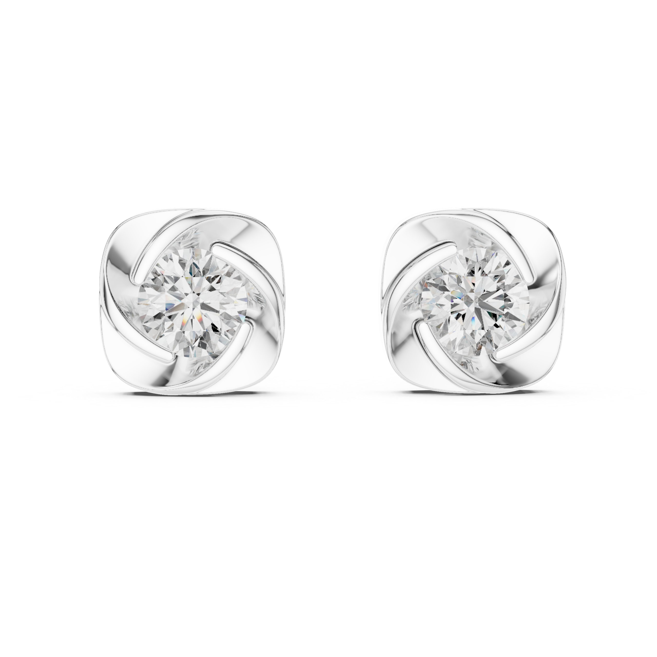 Velmora Spiral Embrace Diamond Studs