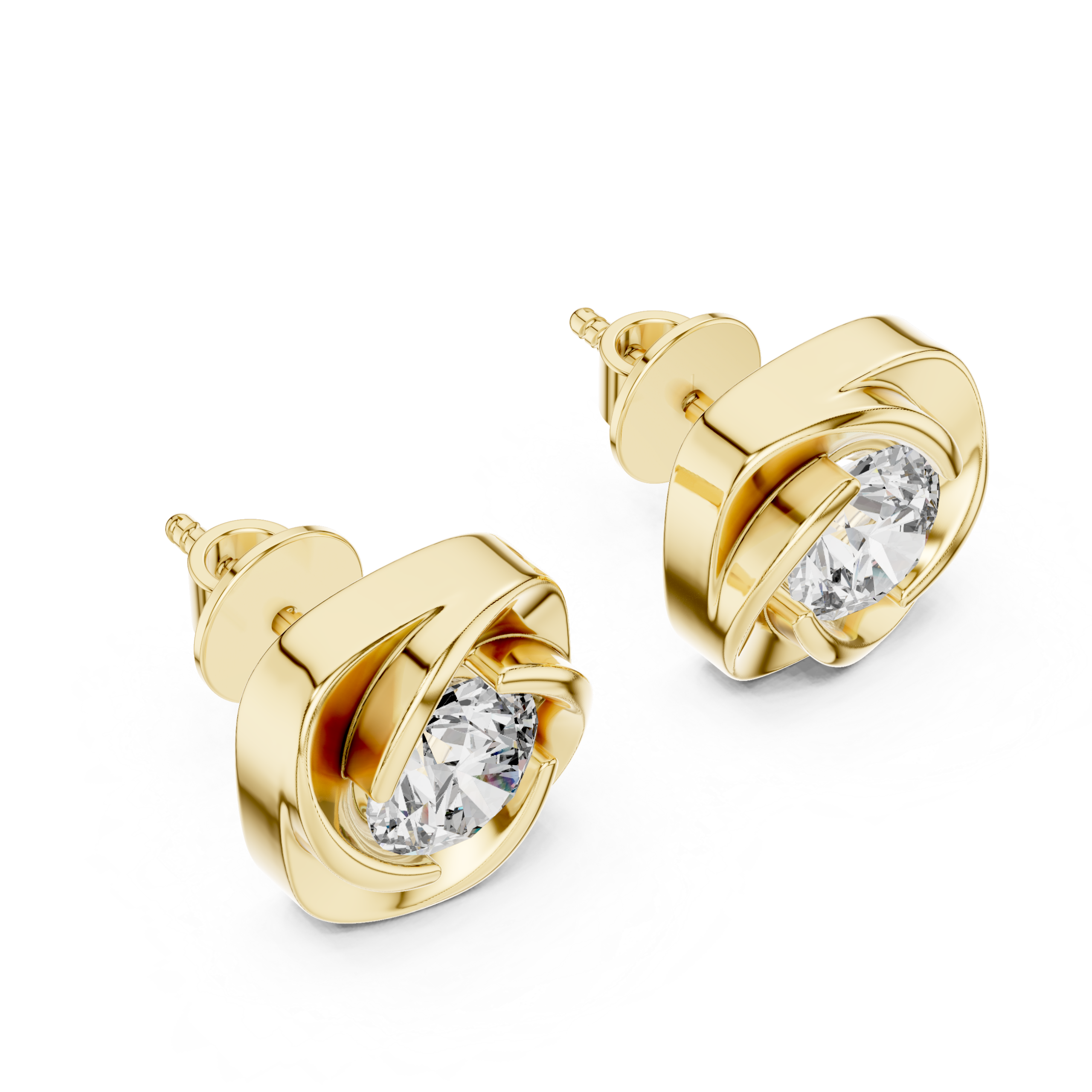 Velmora Spiral Embrace Diamond Studs - Image 8