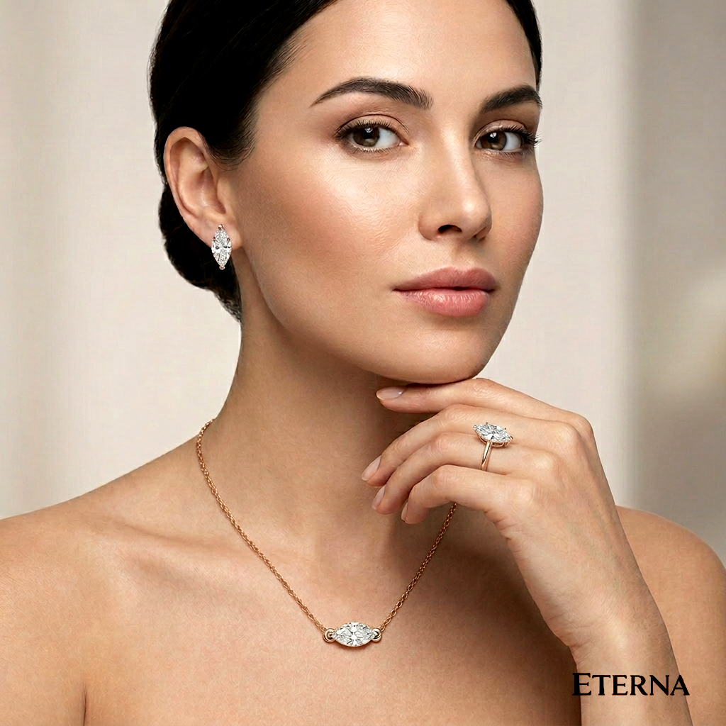 ETERNA Gemini Marquise Classic Necklace - Image 6