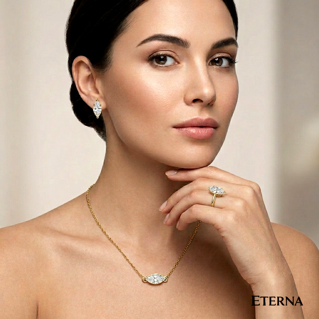 ETERNA Gemini Marquise Classic Necklace - Image 10