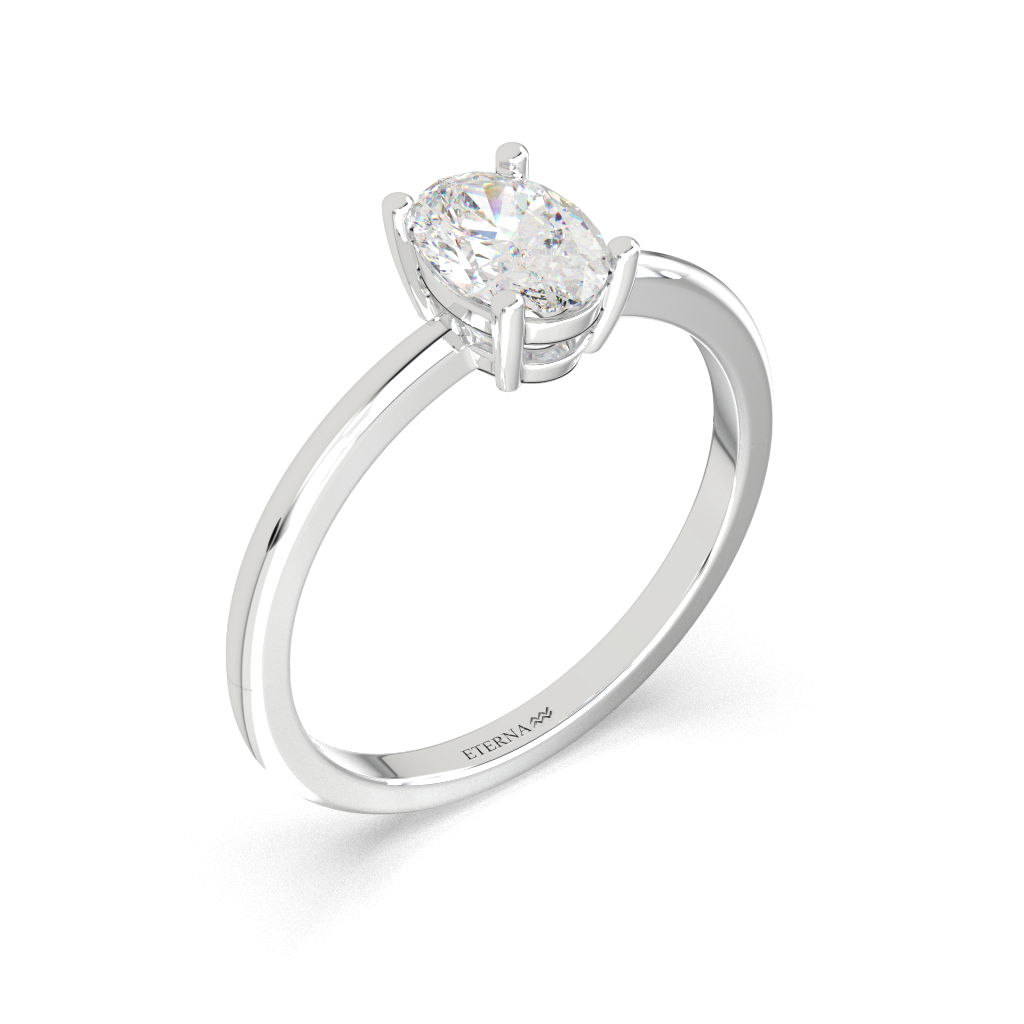 ETERNA Aquarius Oval Solitaire Ring