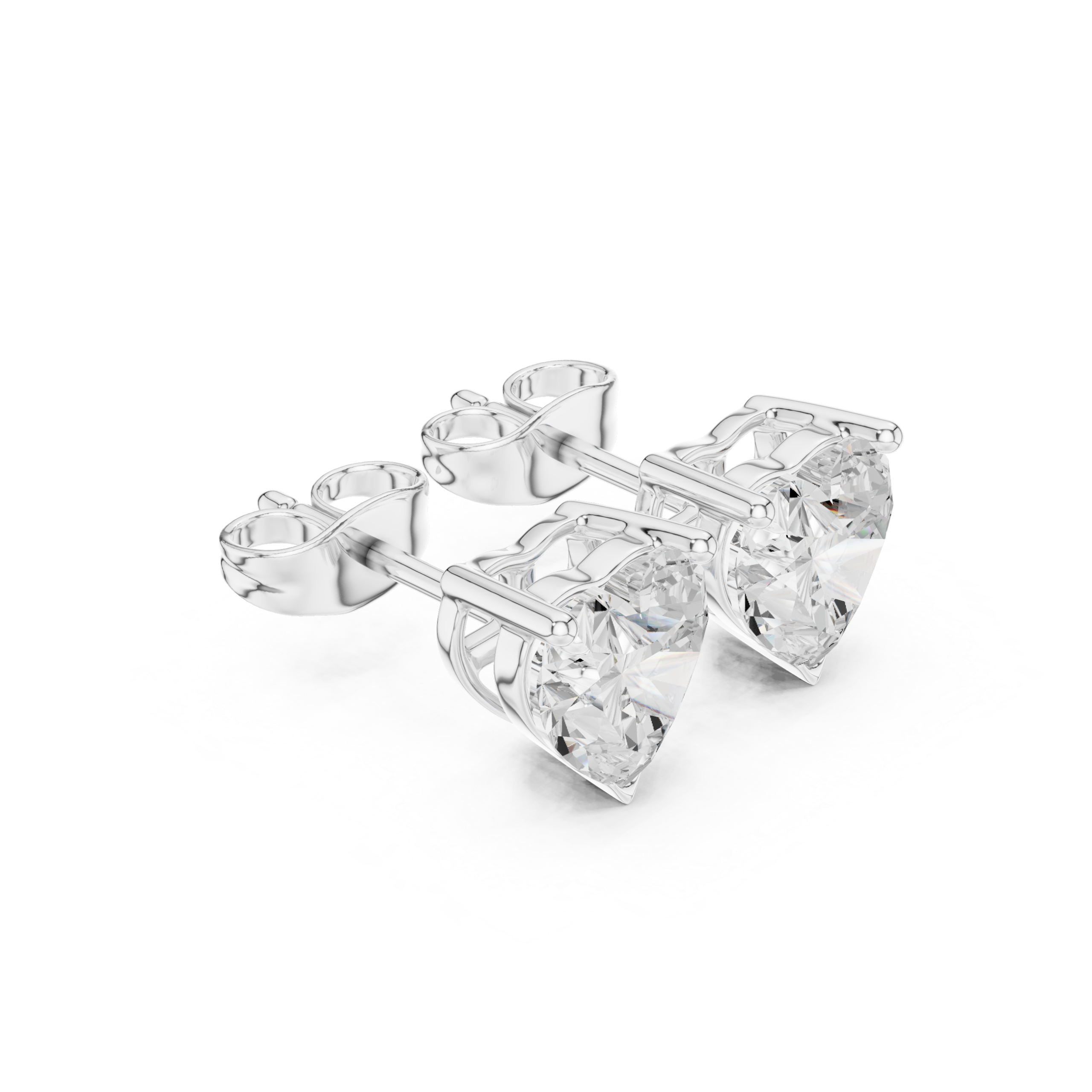 Amoura Heart Radiance Diamond Studs - Image 2