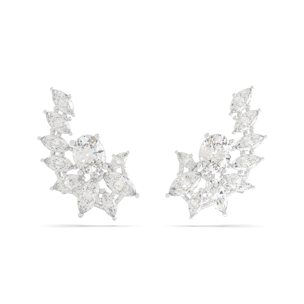 Celestia Bloom Cuff Earrings