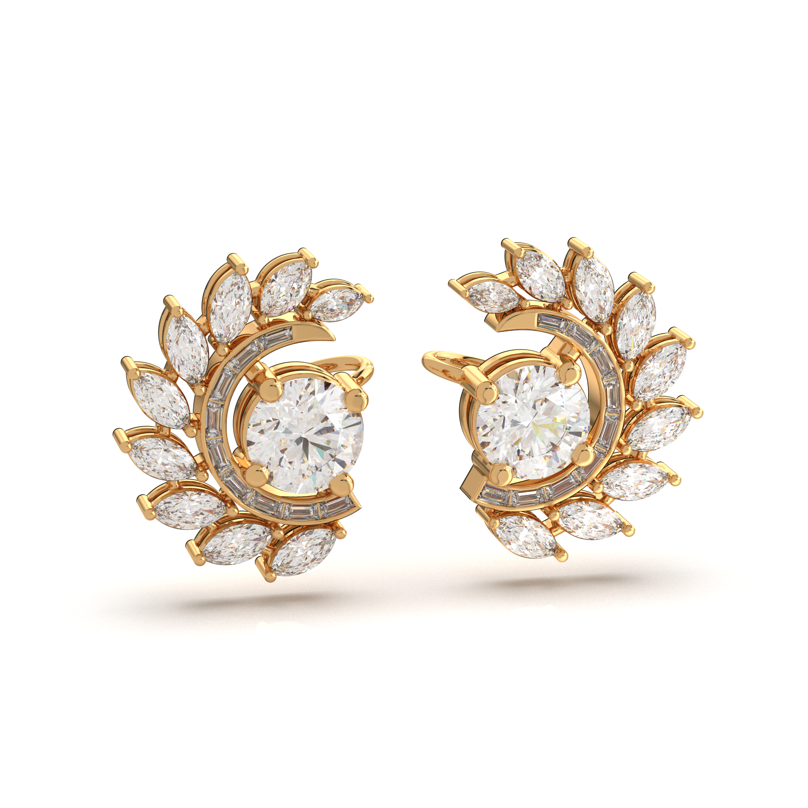 Solaris Halo Cuff Earrings - Image 12