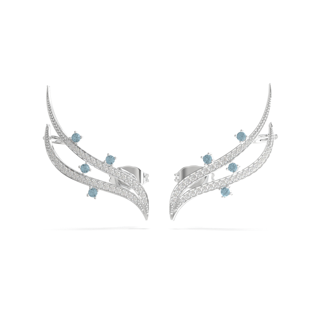 Celestia Wave Diamond Ear Cuff