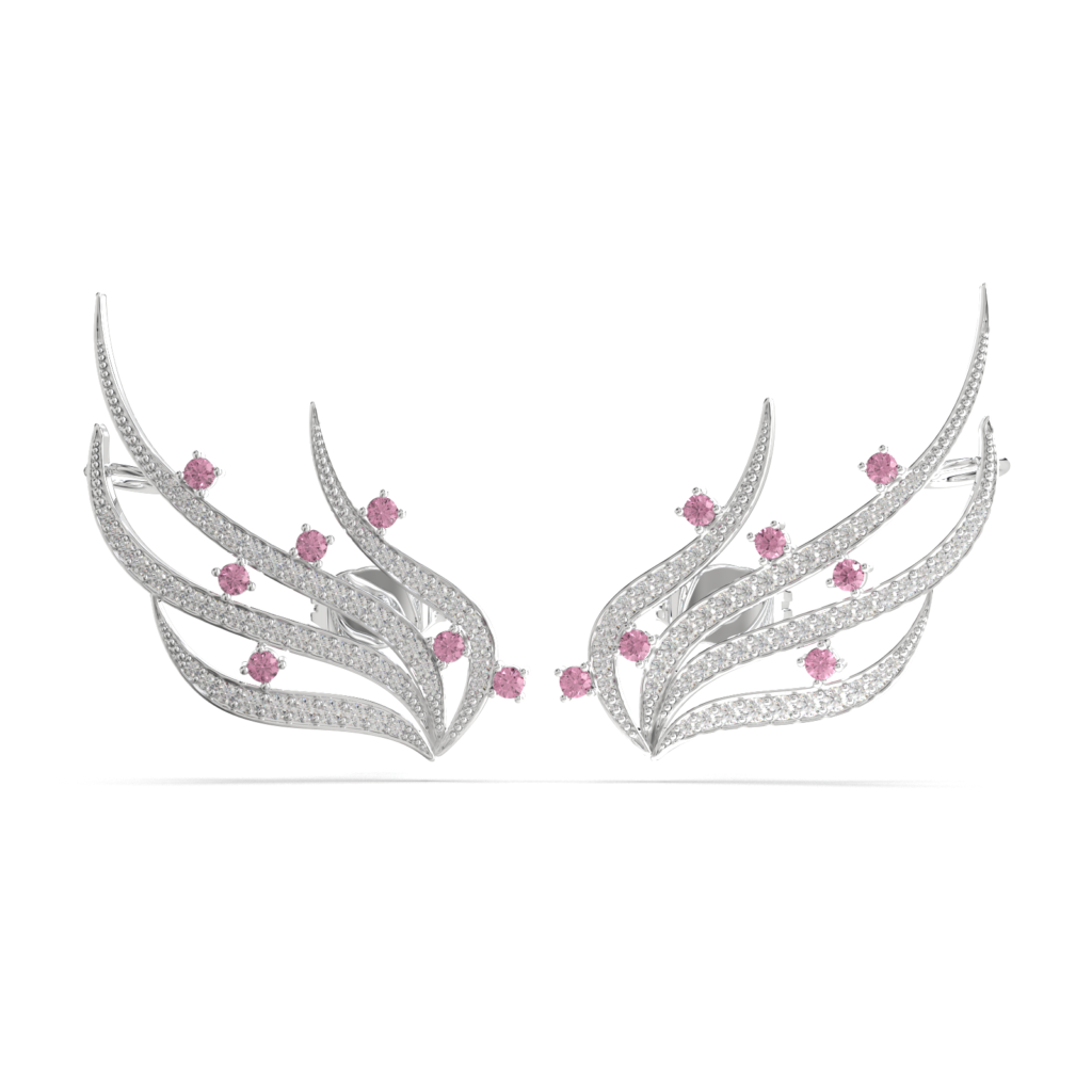 Rosé Celestia Wing Diamond Ear Cuff