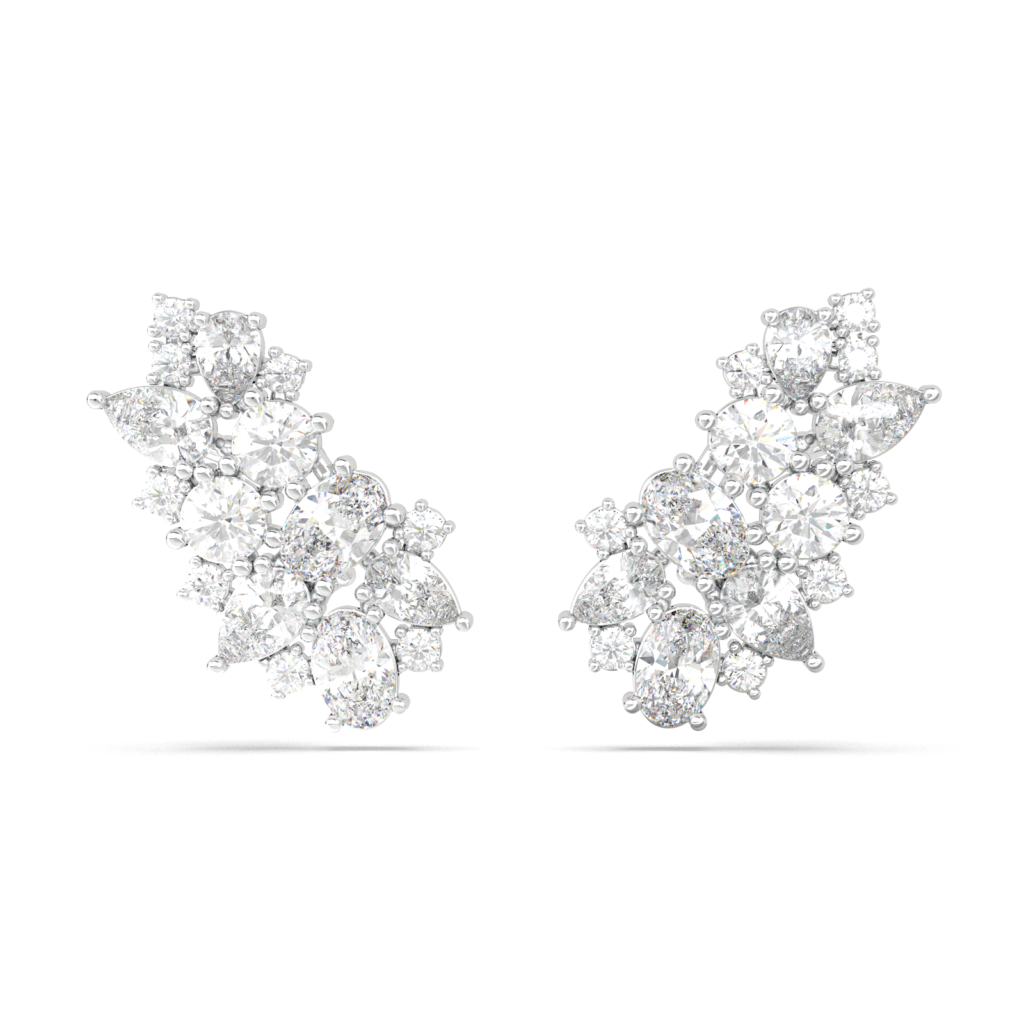 Stardust Bloom Cuff Earrings