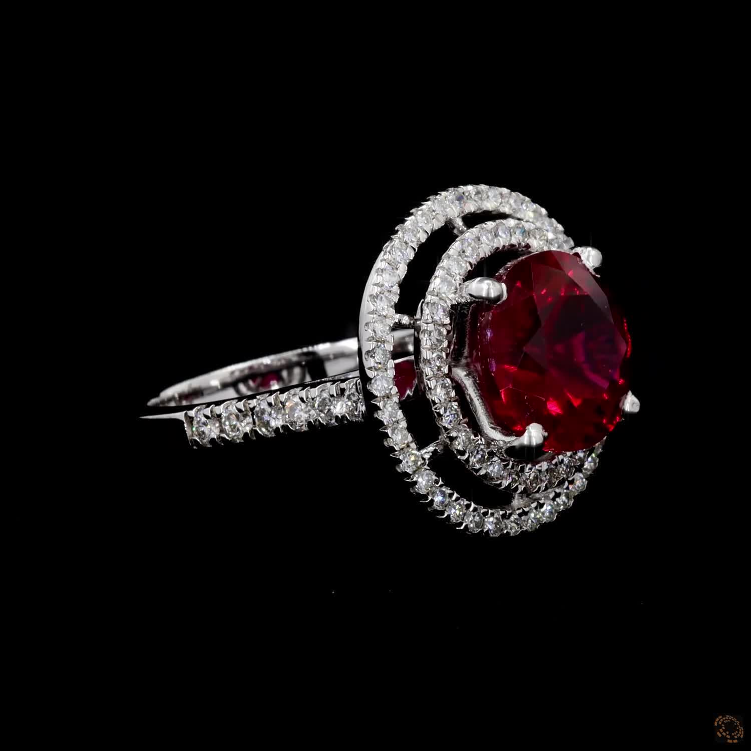 Velmora Ruby Halo Ring - Image 8