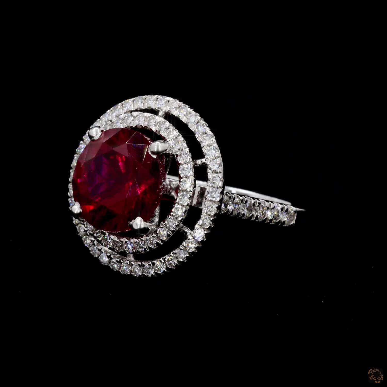 Velmora Ruby Halo Ring - Image 7