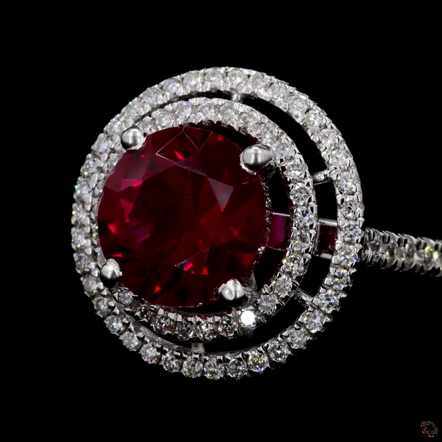 Velmora Ruby Halo Ring - Image 6