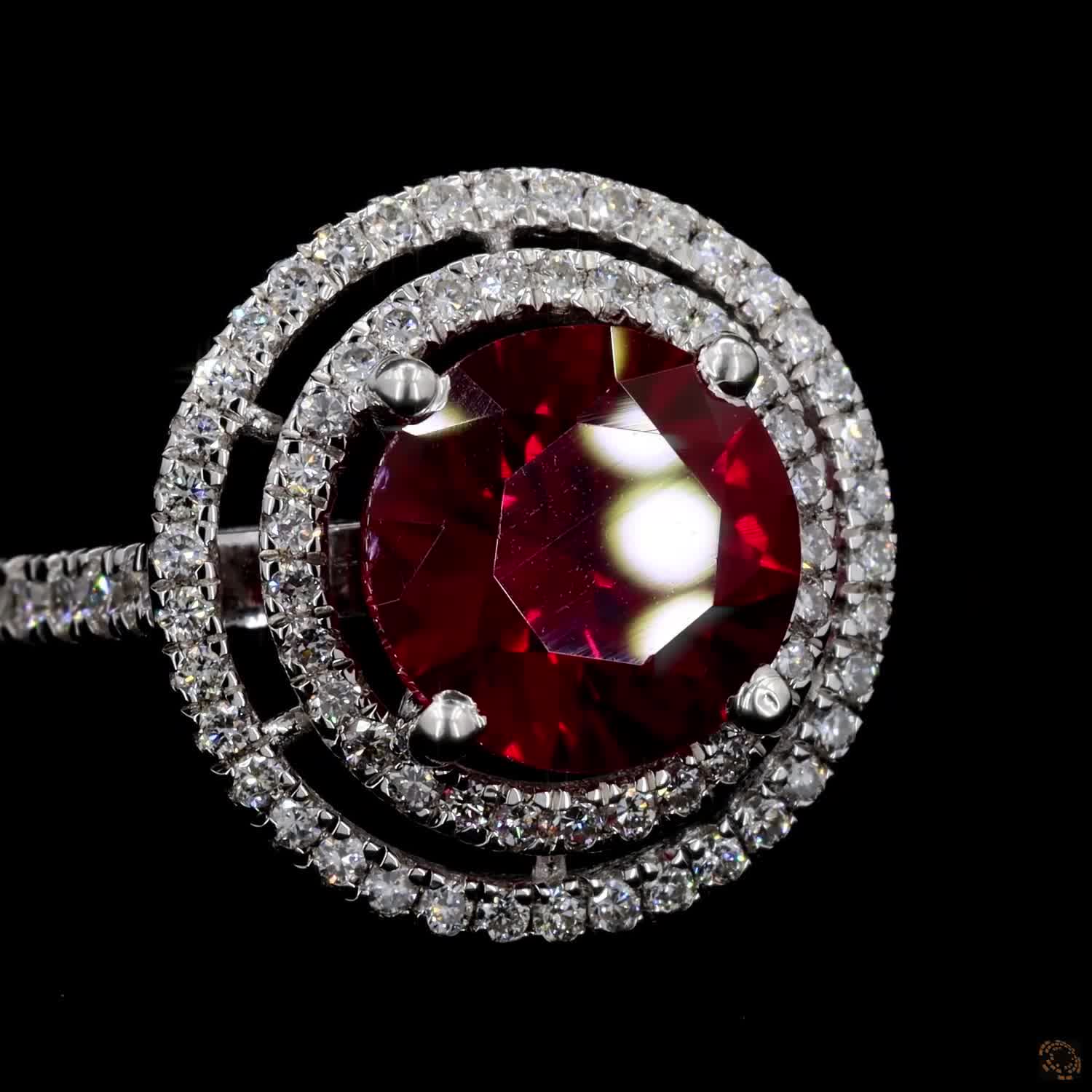 Velmora Ruby Halo Ring - Image 5